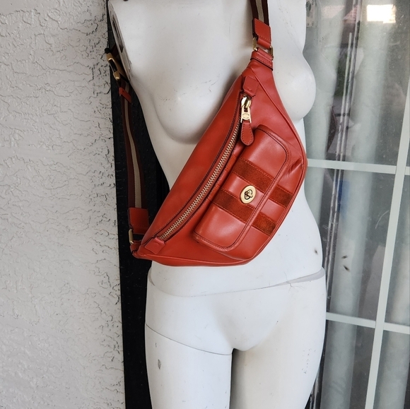 HERITAGE BELT BAG WITH SUEDE STRIPE (COACH C4033)B4/MANGO - Picture 11 of 13